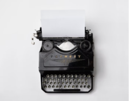 old fashioned black typewriter