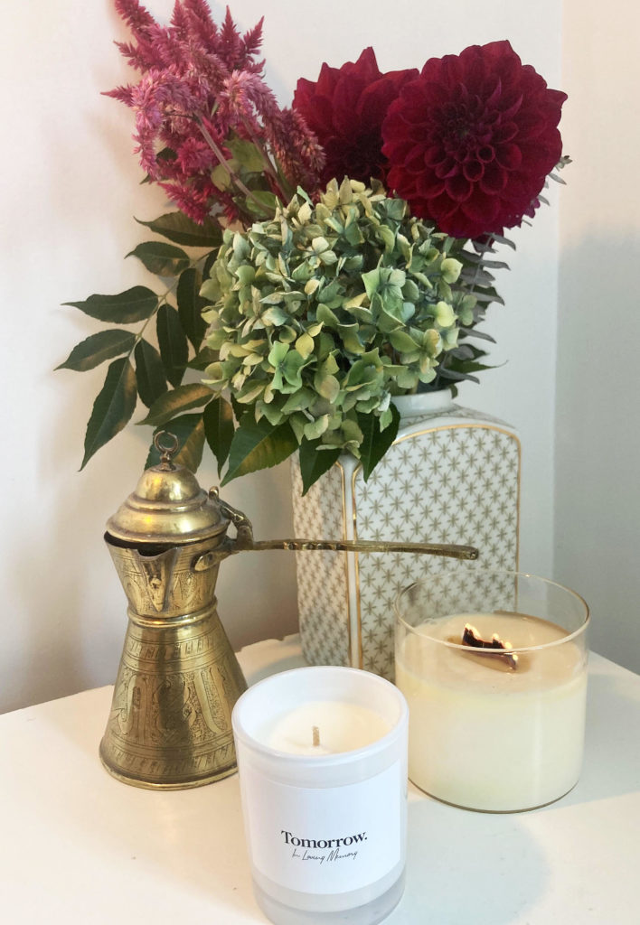 flowers and sympathy candles